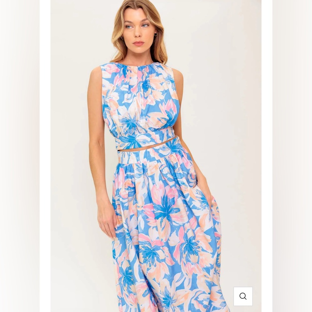 SUMMER HARMONY TIE TOP &
SKIRT SET - POWDER BLUE NWT - Picture 5 of 7